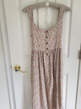 Little Cottonwood Cottage Dress Red & Blue Floral